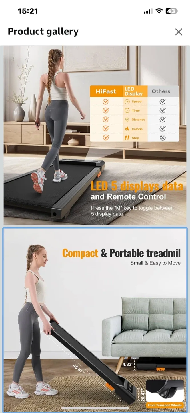 HiFast Compact & Portable Treadmill image indicator(4)