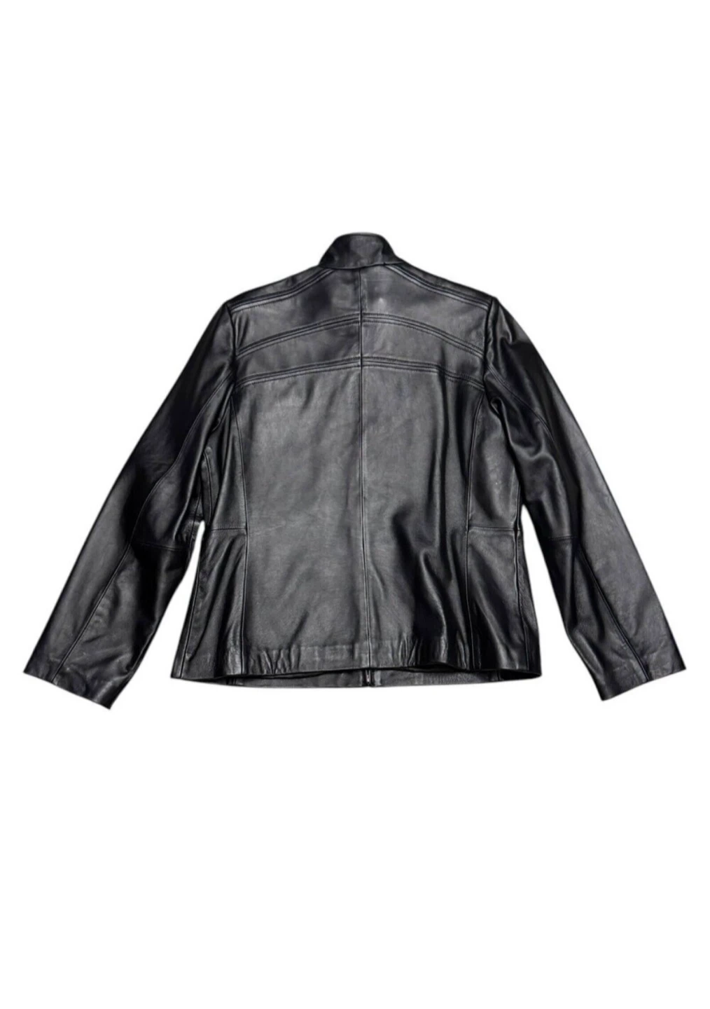 Nicole Miller Black Leather Jacket XL - photo 3