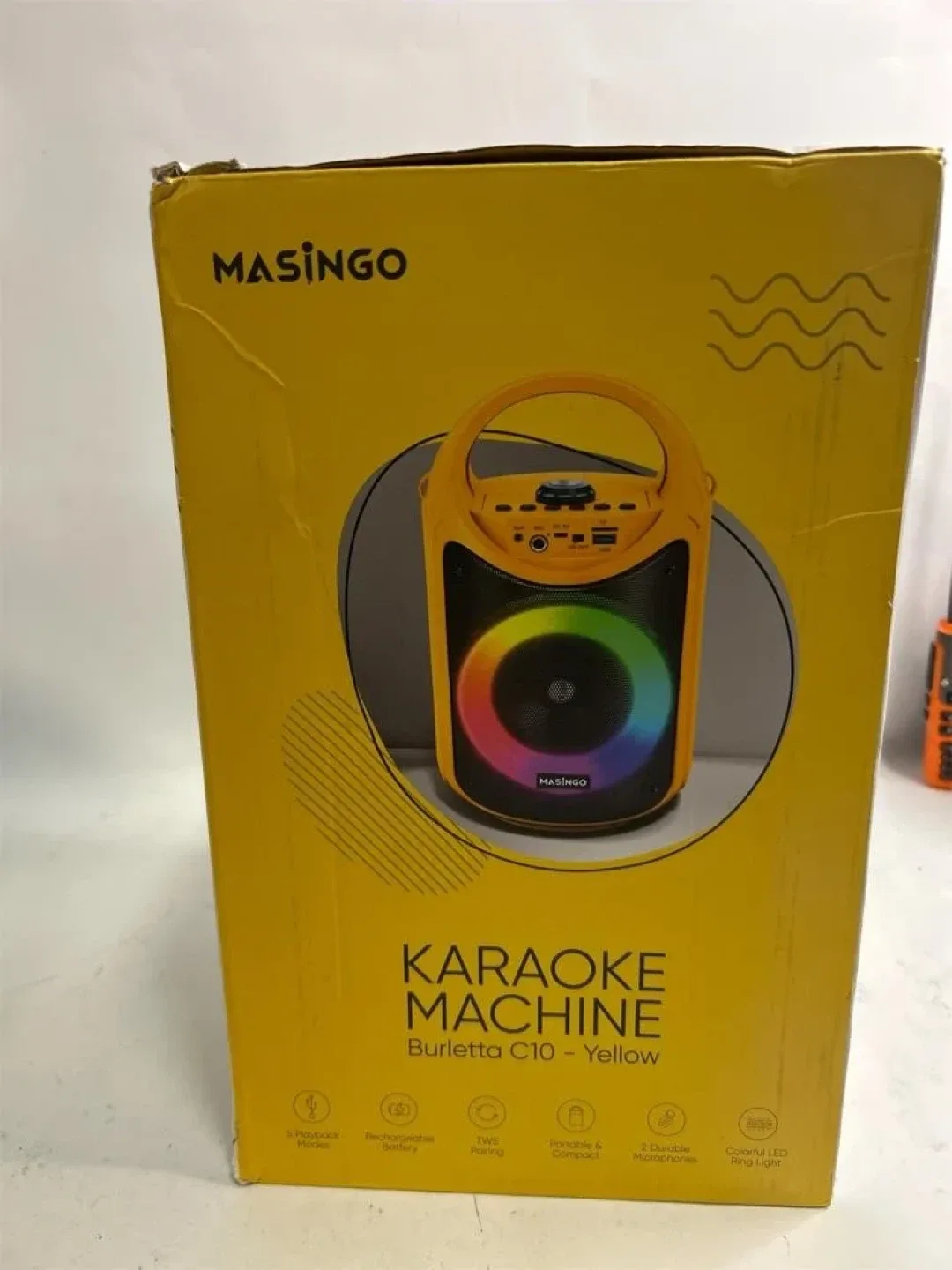 Masingo Burletta C10 Karaoke Machine - Yellow image indicator(2)