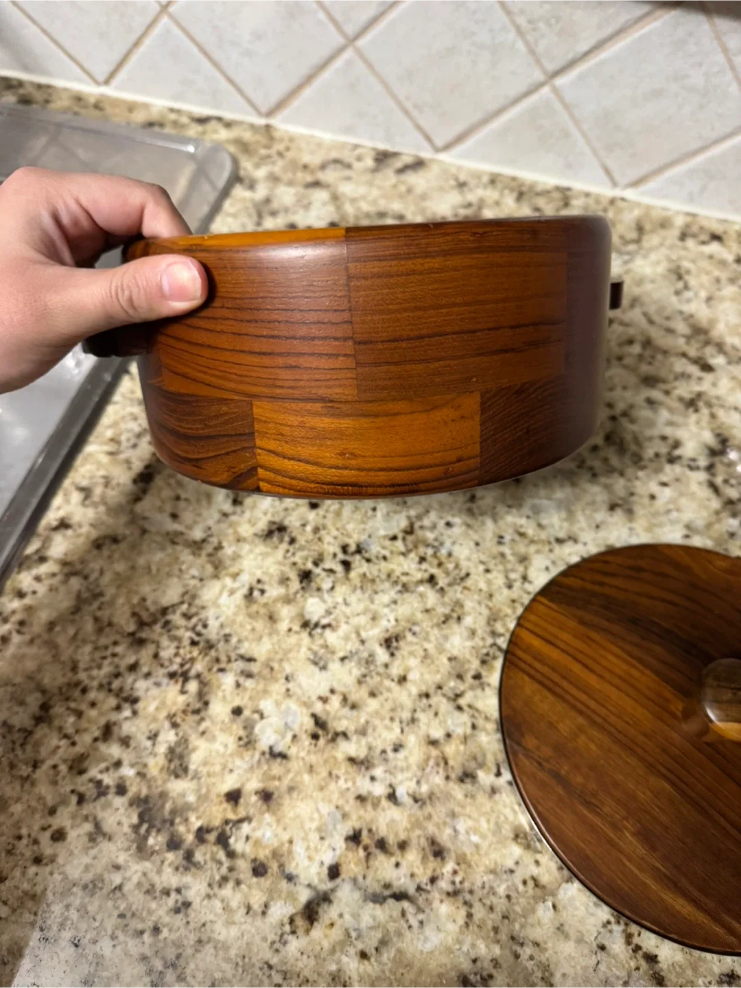 Wooden casserole dish / chappati box image indicator(3)