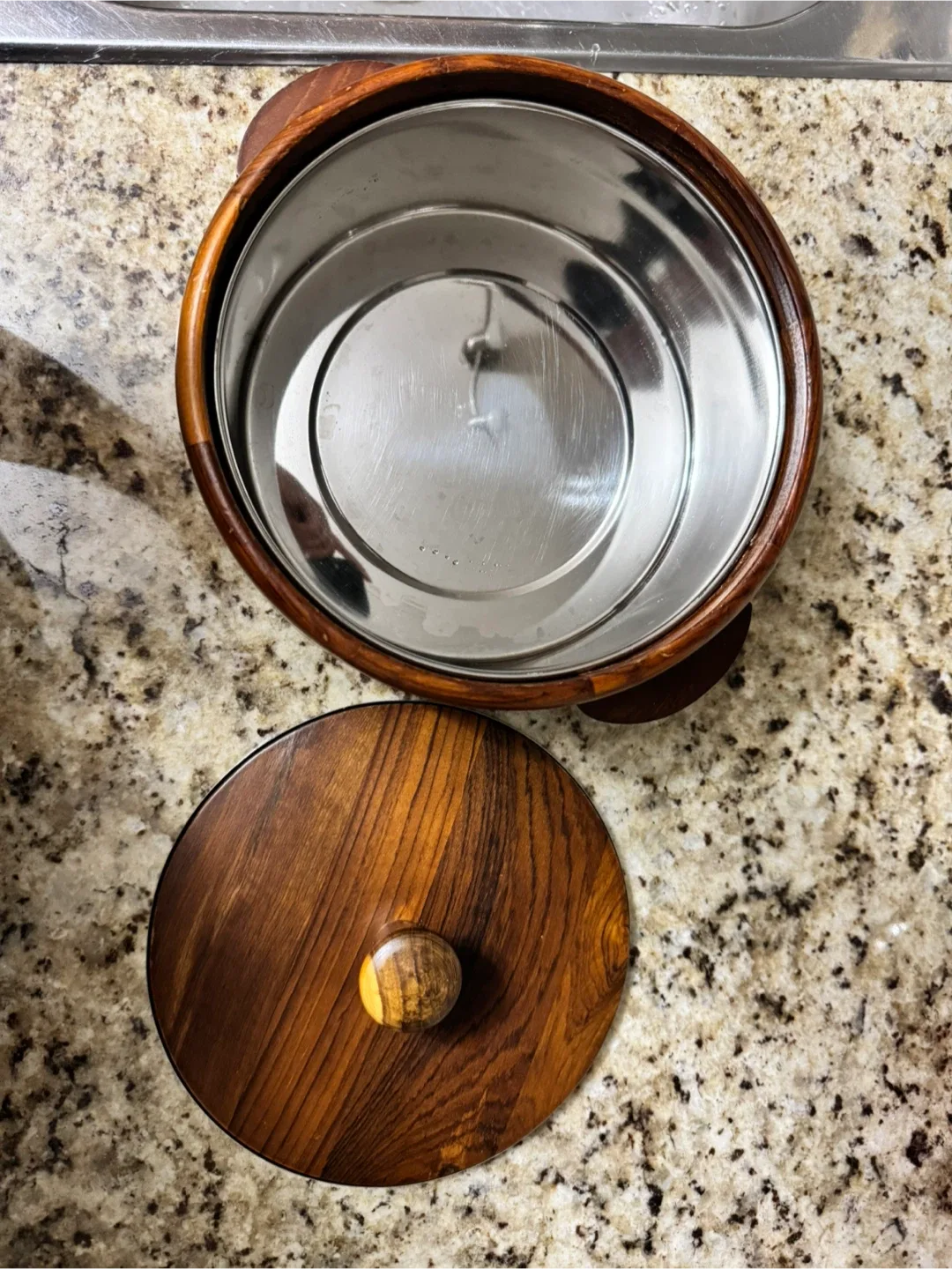 Wooden casserole dish / chappati box image indicator(4)