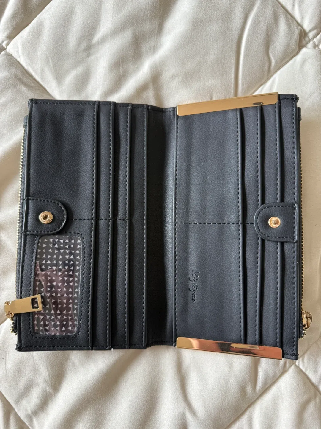 Black Double Zippered Wallet thumbnail