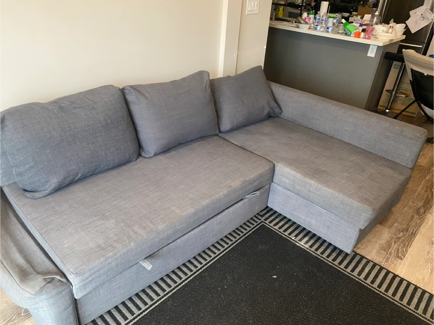 IKEA Friheten Sleeper Sectional Sofa - Grey