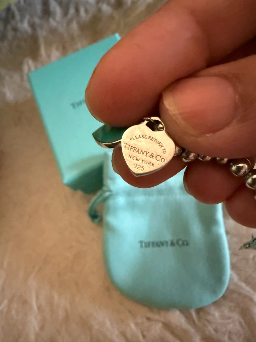 Tiffany & Co. Please Return to Heart Tag Bead Bracelet - photo 5