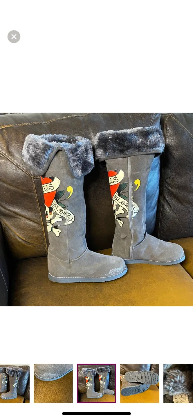 Authentic boots Ed Hardy size 10 image indicator(3)