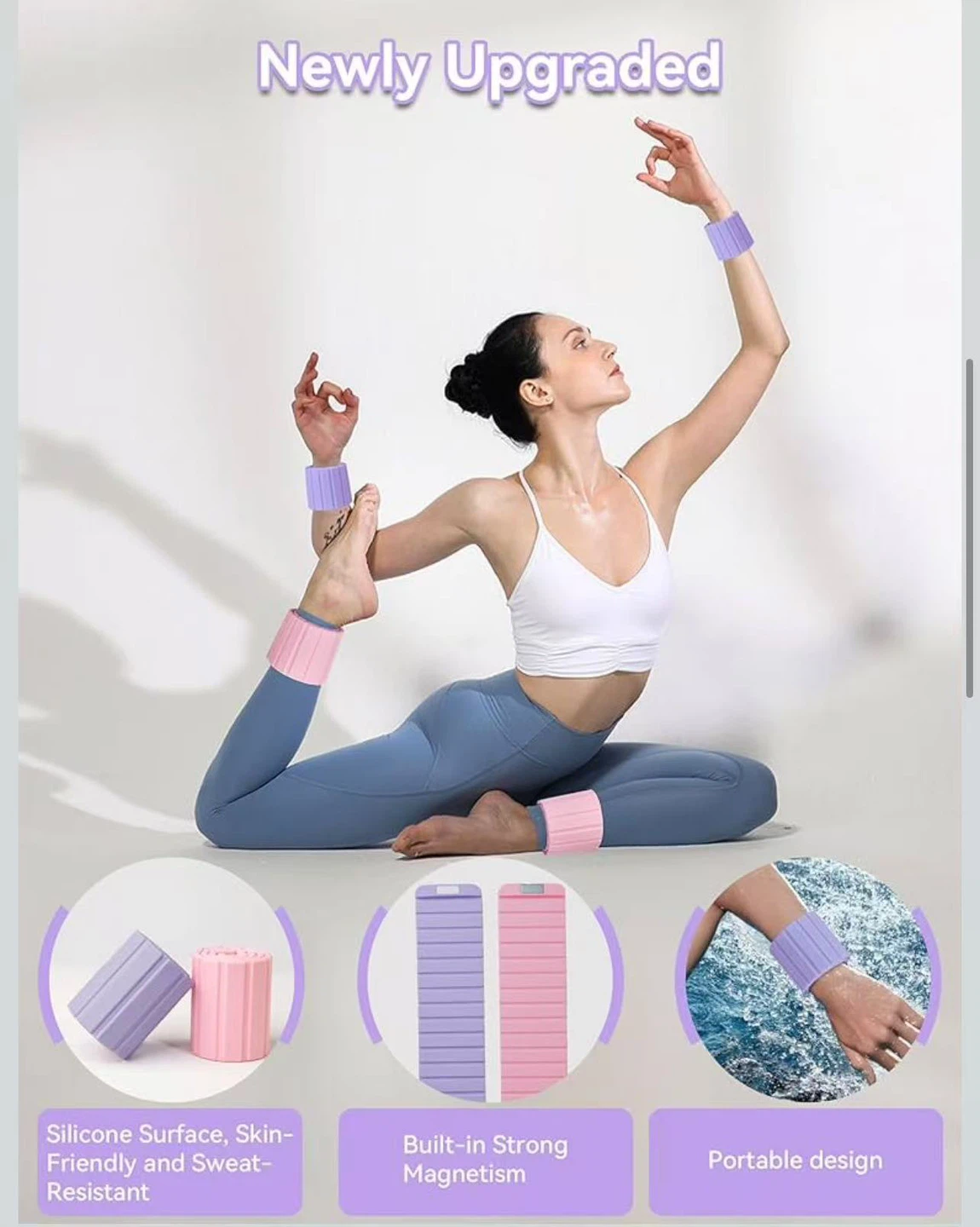 Adjustable Magnetic Ankle & Wrist Weights (2.2 lbs) - photo 4
