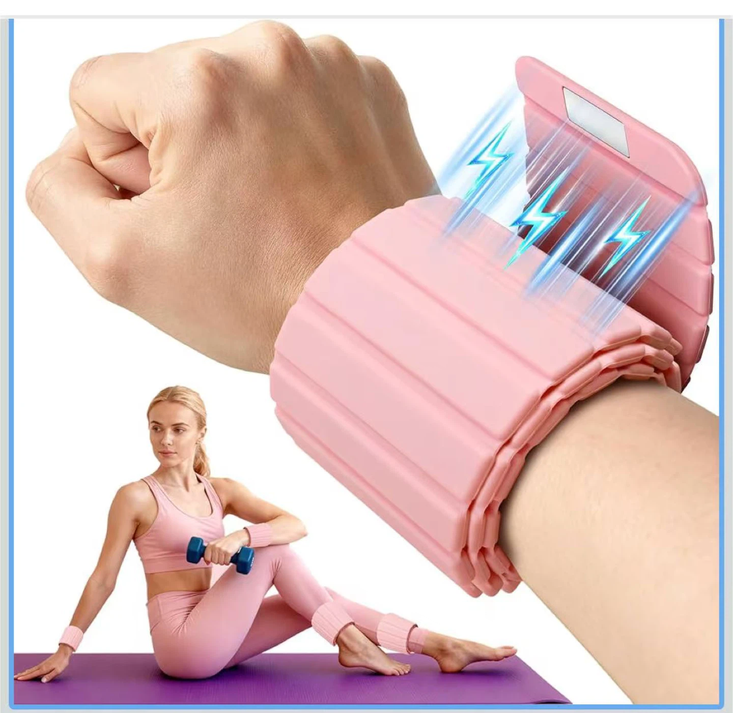 Adjustable Magnetic Ankle & Wrist Weights (2.2 lbs)