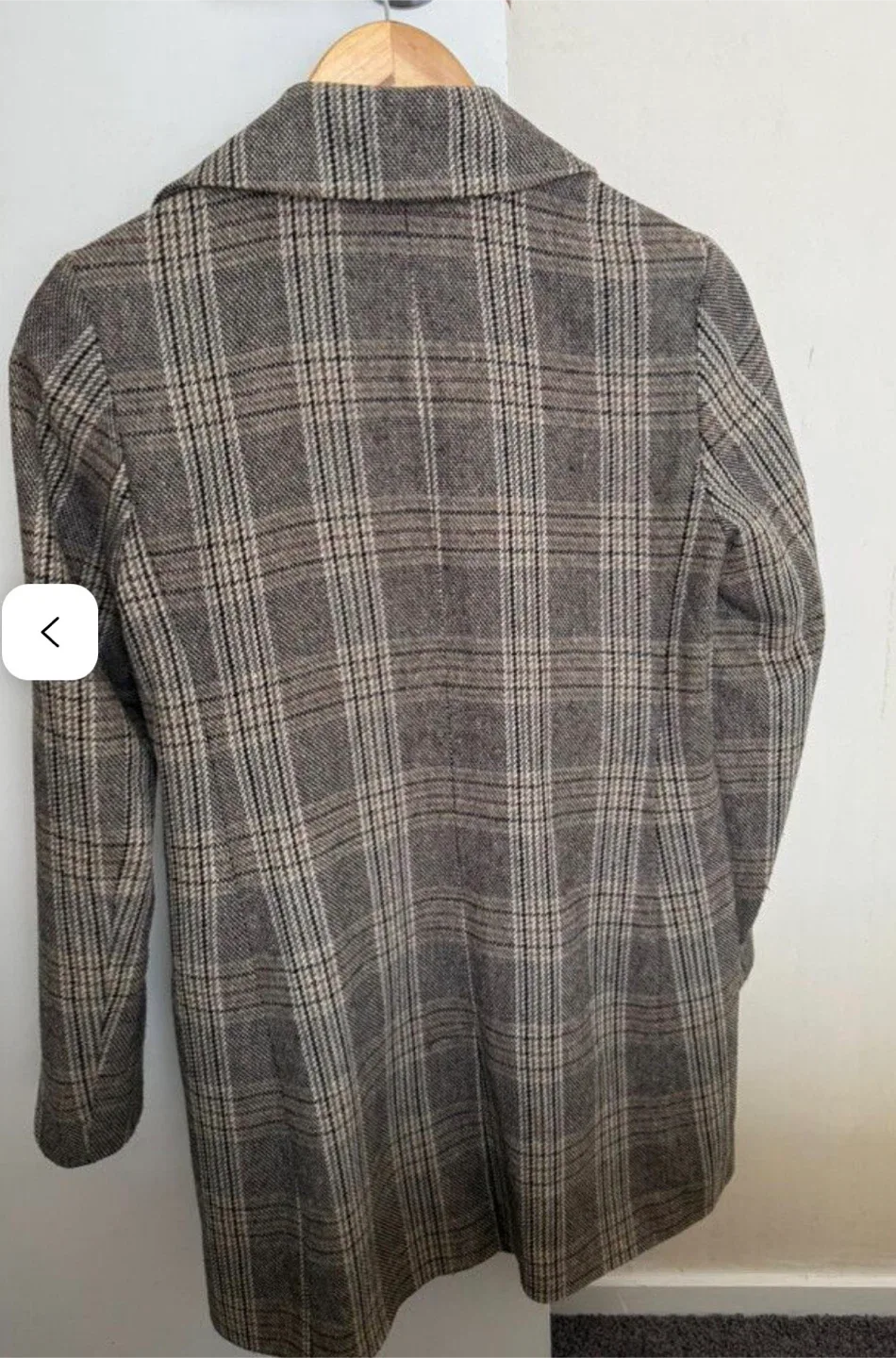 Zara Basic Plaid Blazer / Coat - Size S image indicator(2)