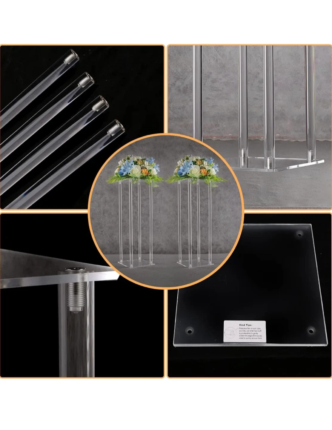 Acrylic Flower Stand Centerpiece 23.6 inch image indicator(5)