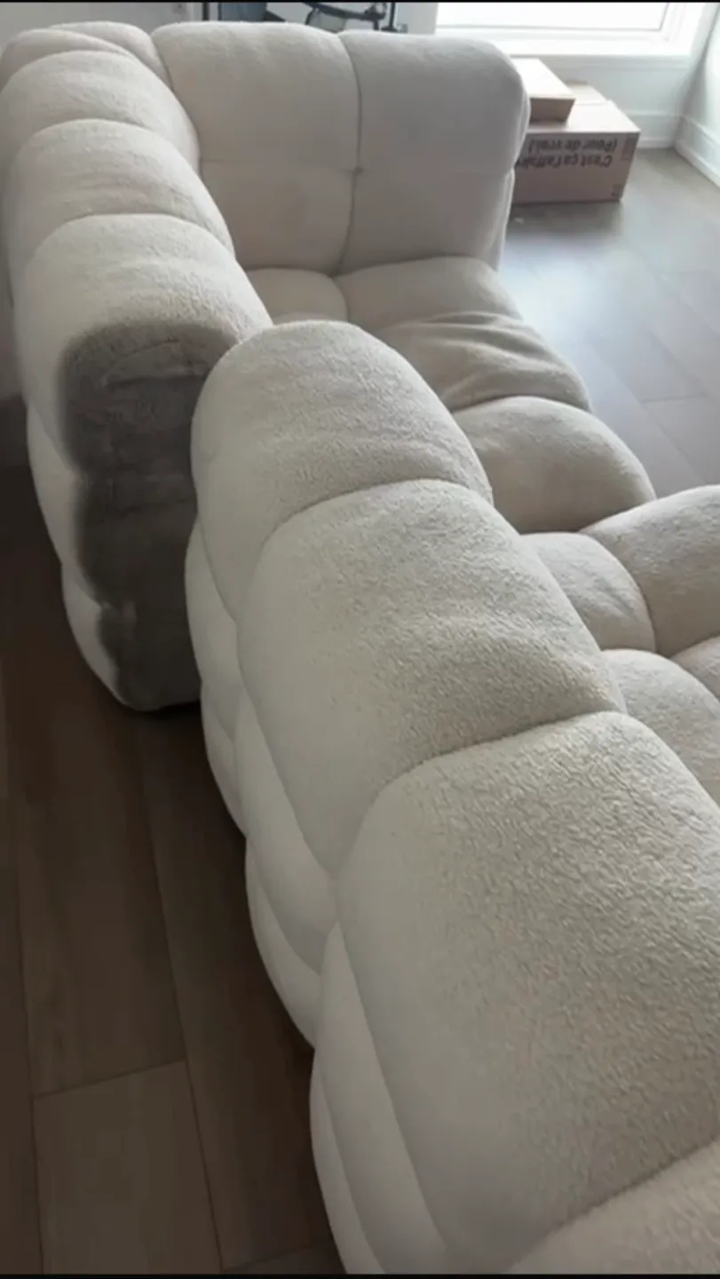 Boucle Modular Sectional Sofa - Cream image indicator(3)