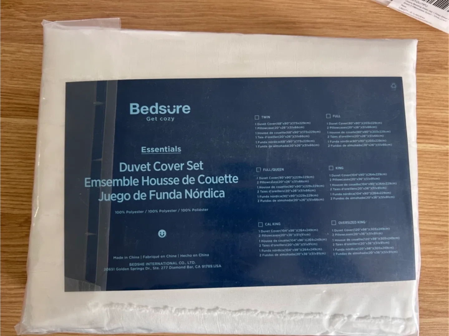 Bedsure Essentials Queen Duvet Cover Set - New