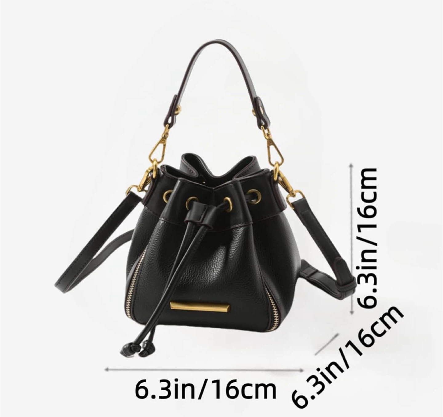 Black Leather Bucket Bag - photo 2