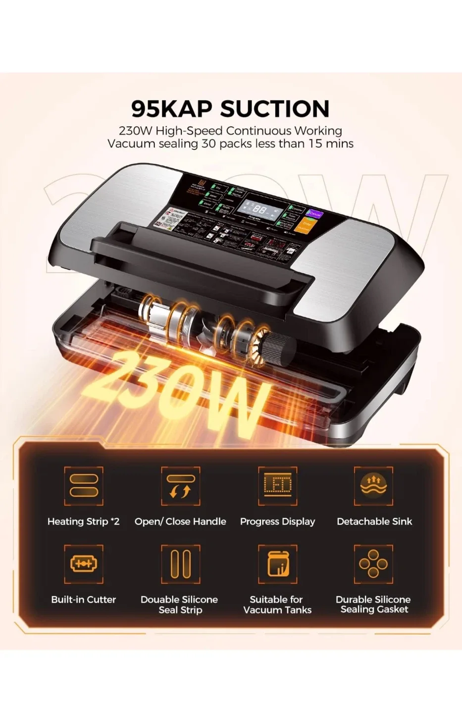 MZROT Vacuum Sealer - SV618 Model image indicator(4)