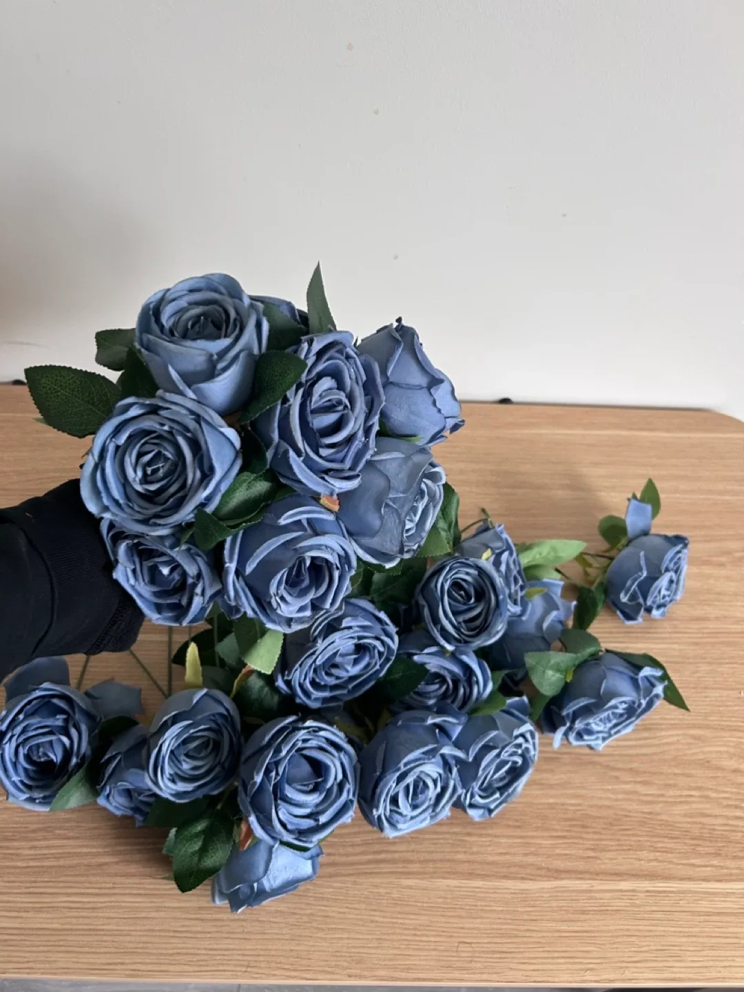 Blue Artificial Rose Bouquet image indicator(2)
