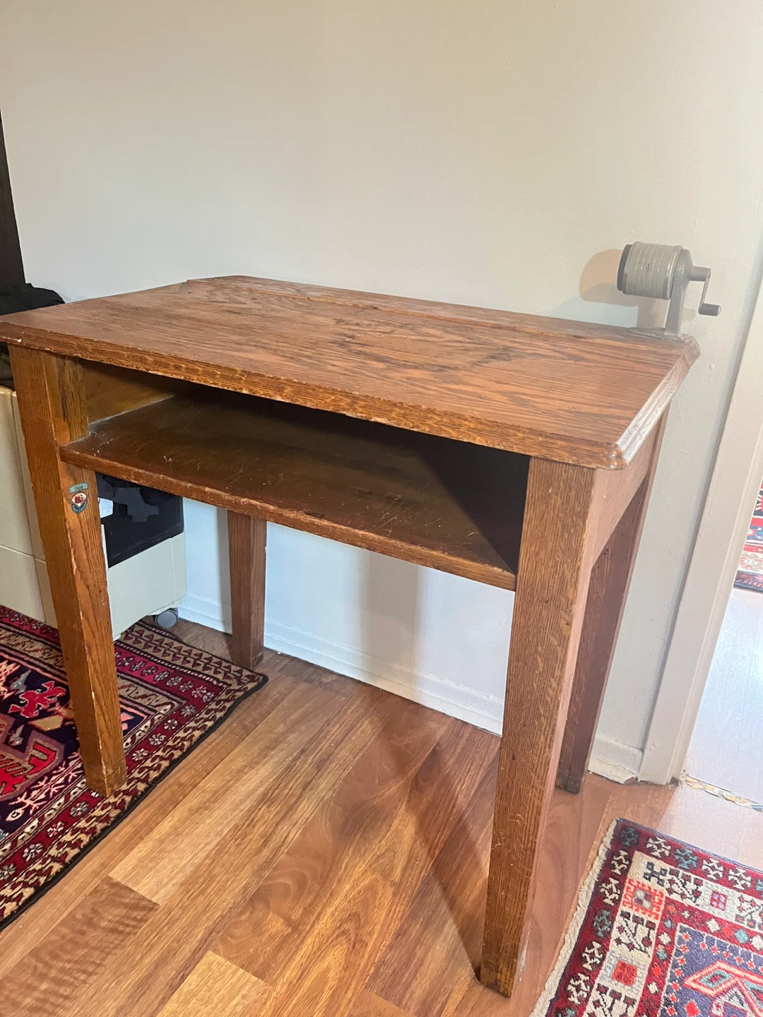 Vintage CBC Radio Canada Wooden Desk