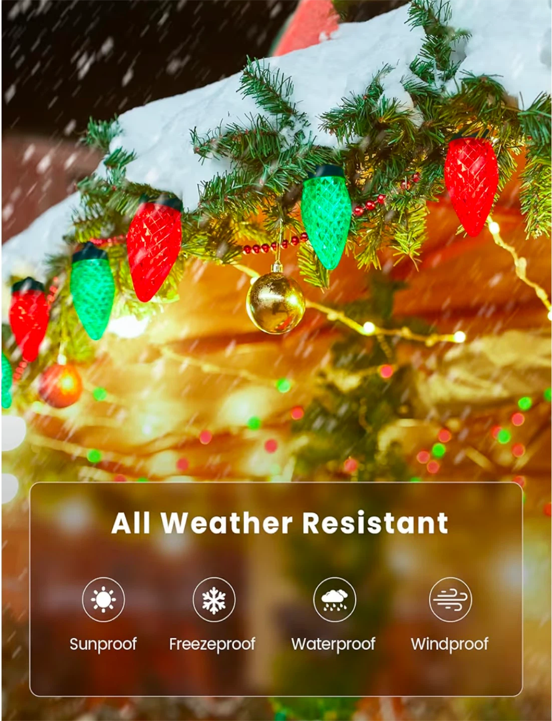 Red & Green Holiday String Lights (2 pack) - photo 4