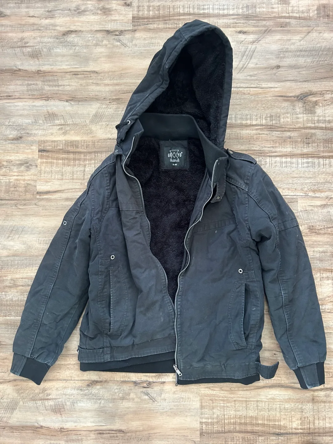 GOXYO Collection XL Black Hooded Jacket