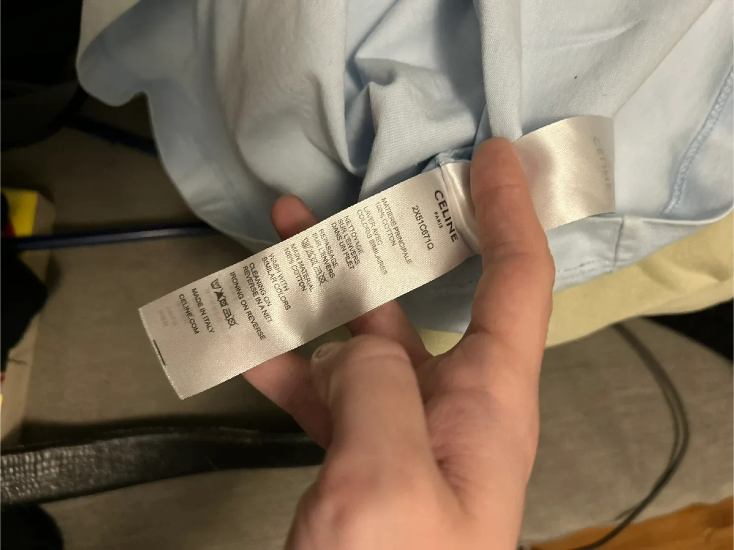 Celine Paris Light Blue T-Shirt - Size S image indicator(4)