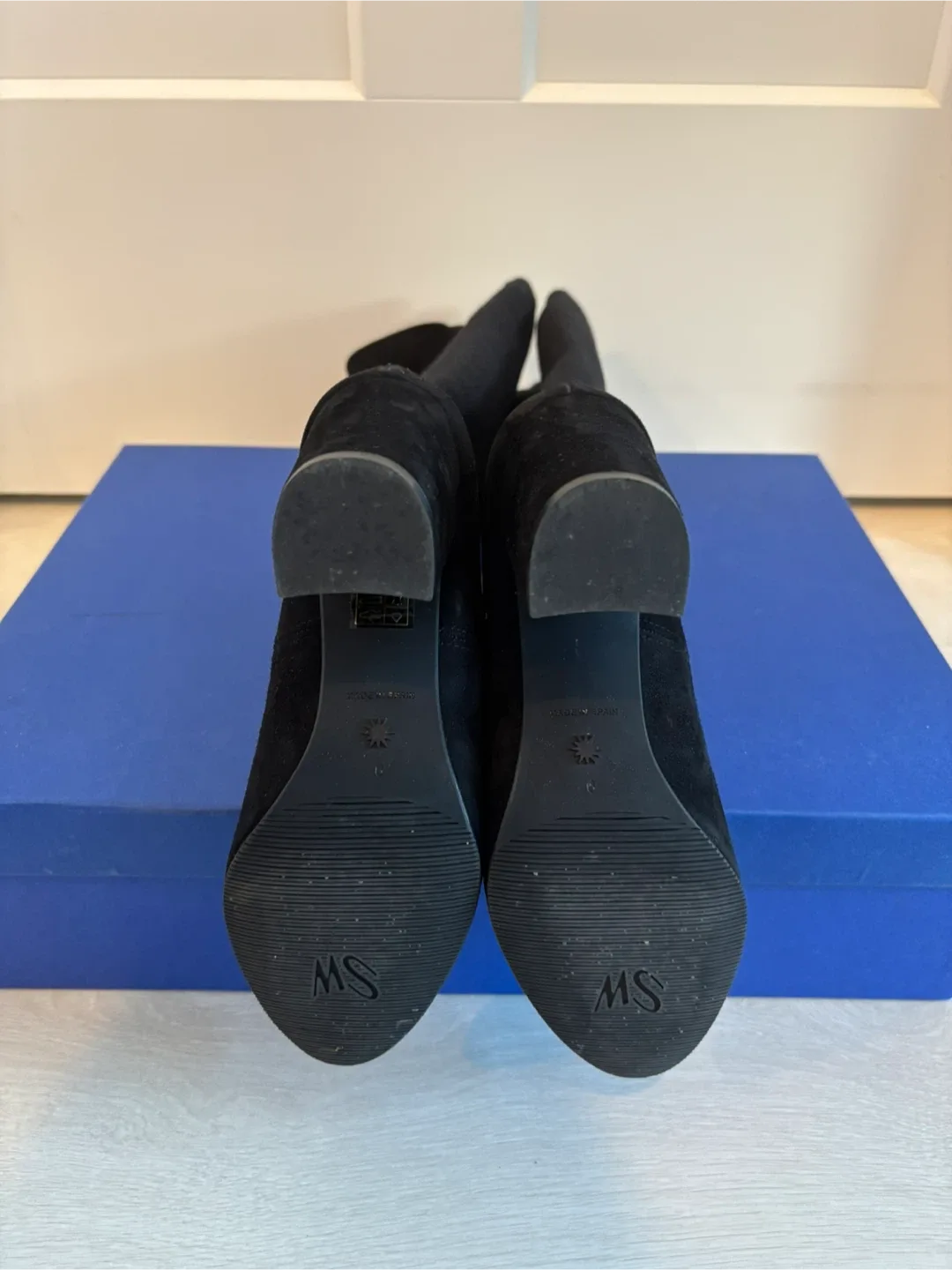 Stuart Weitzman Black Suede Boots image indicator(2)