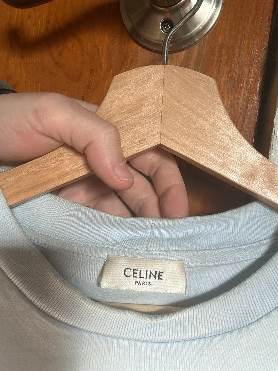Celine Paris Light Blue T-Shirt - Size S image indicator(2)