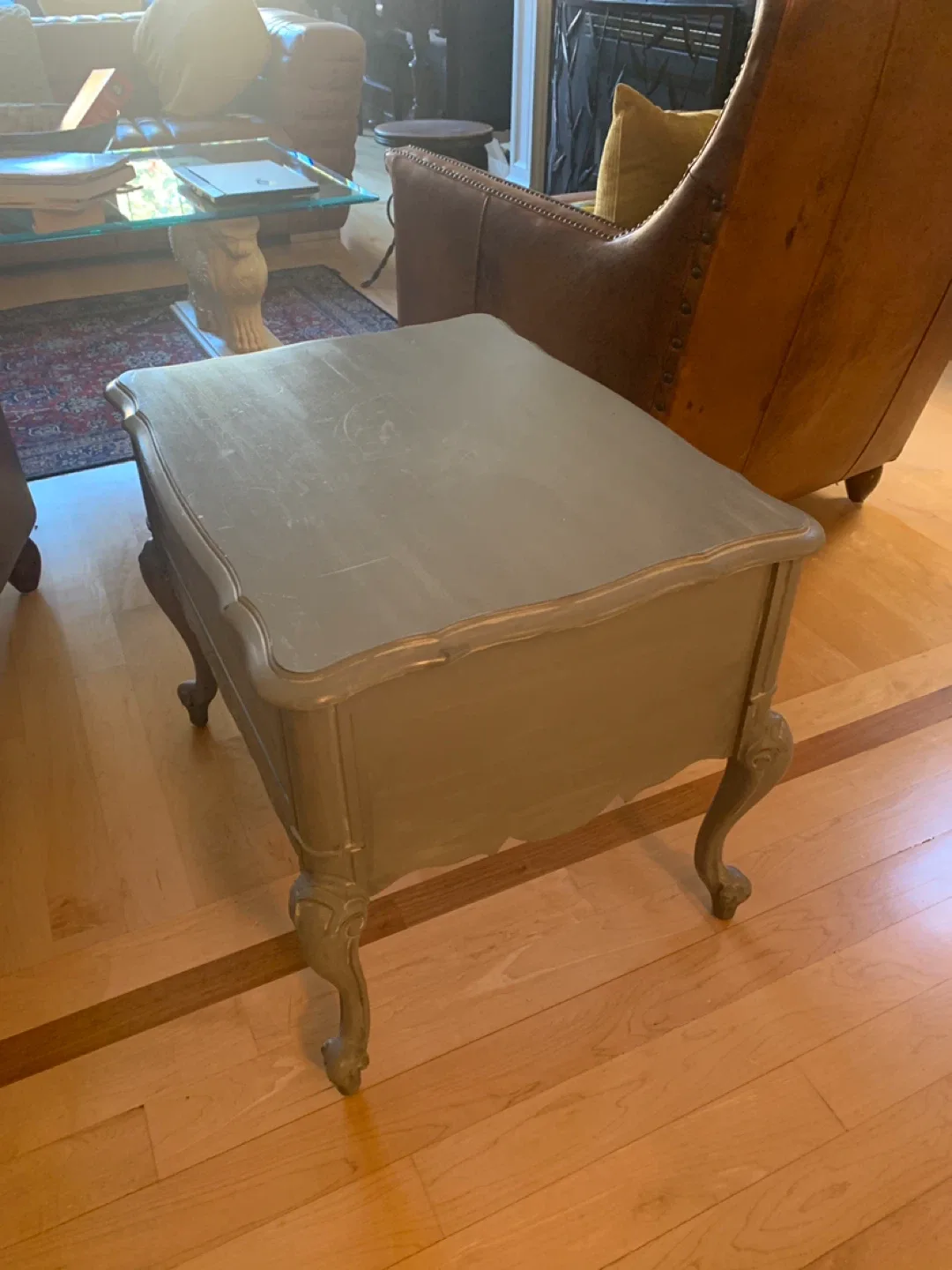 Grey Painted Wood End Table image indicator(5)