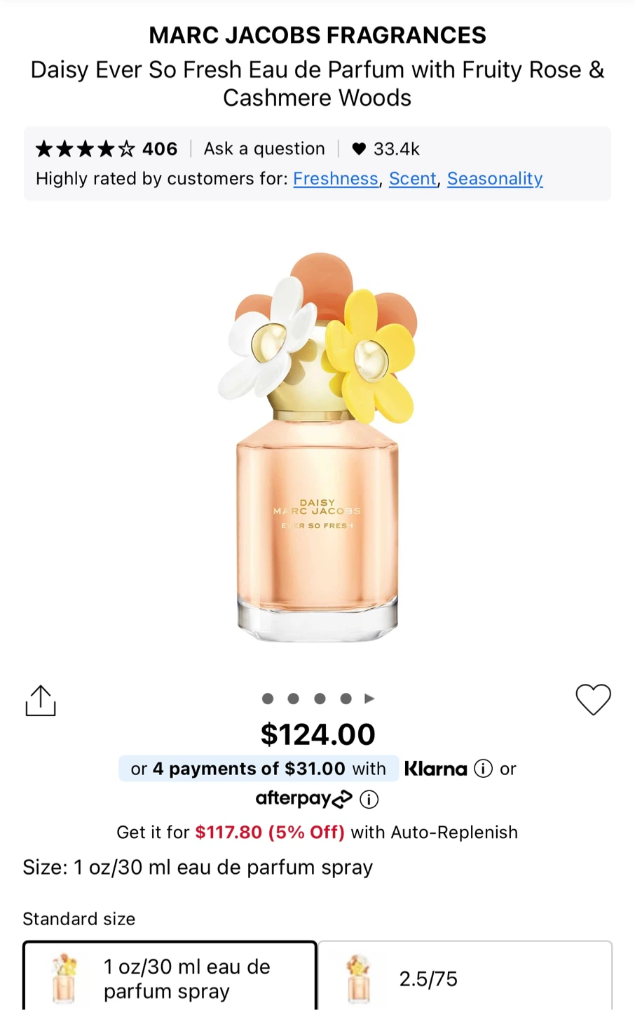 Marc Jacobs Daisy Ever So Fresh Eau de Parfum 30ml - photo 3