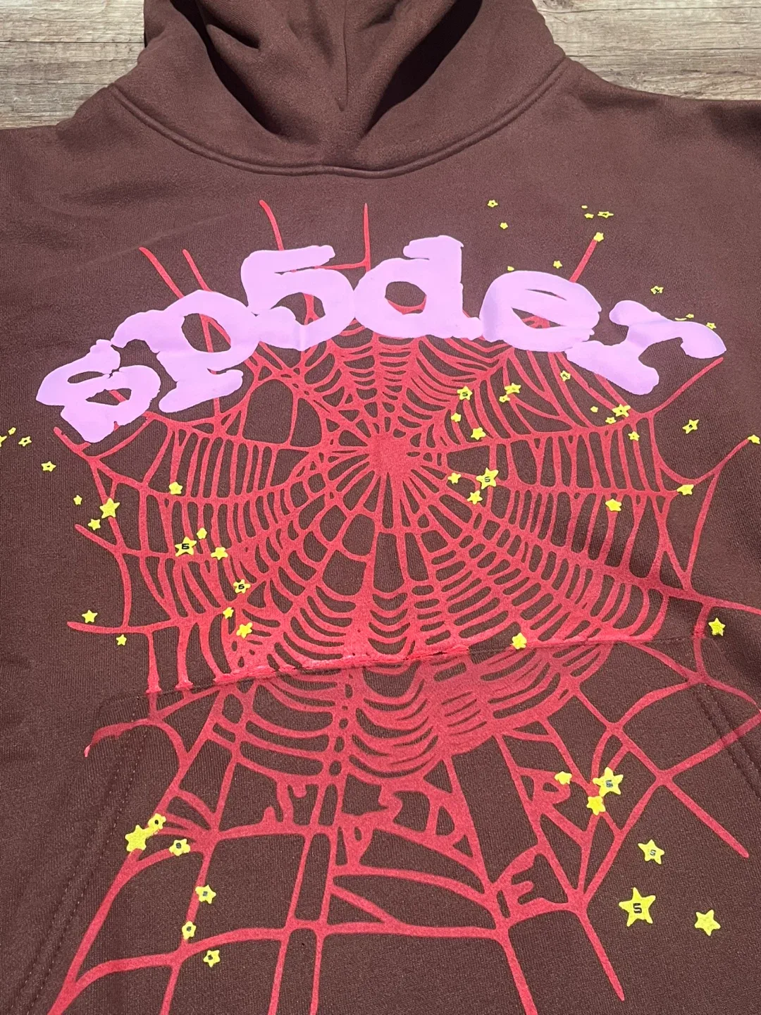 Sp5der Brown Hoodie image indicator(3)