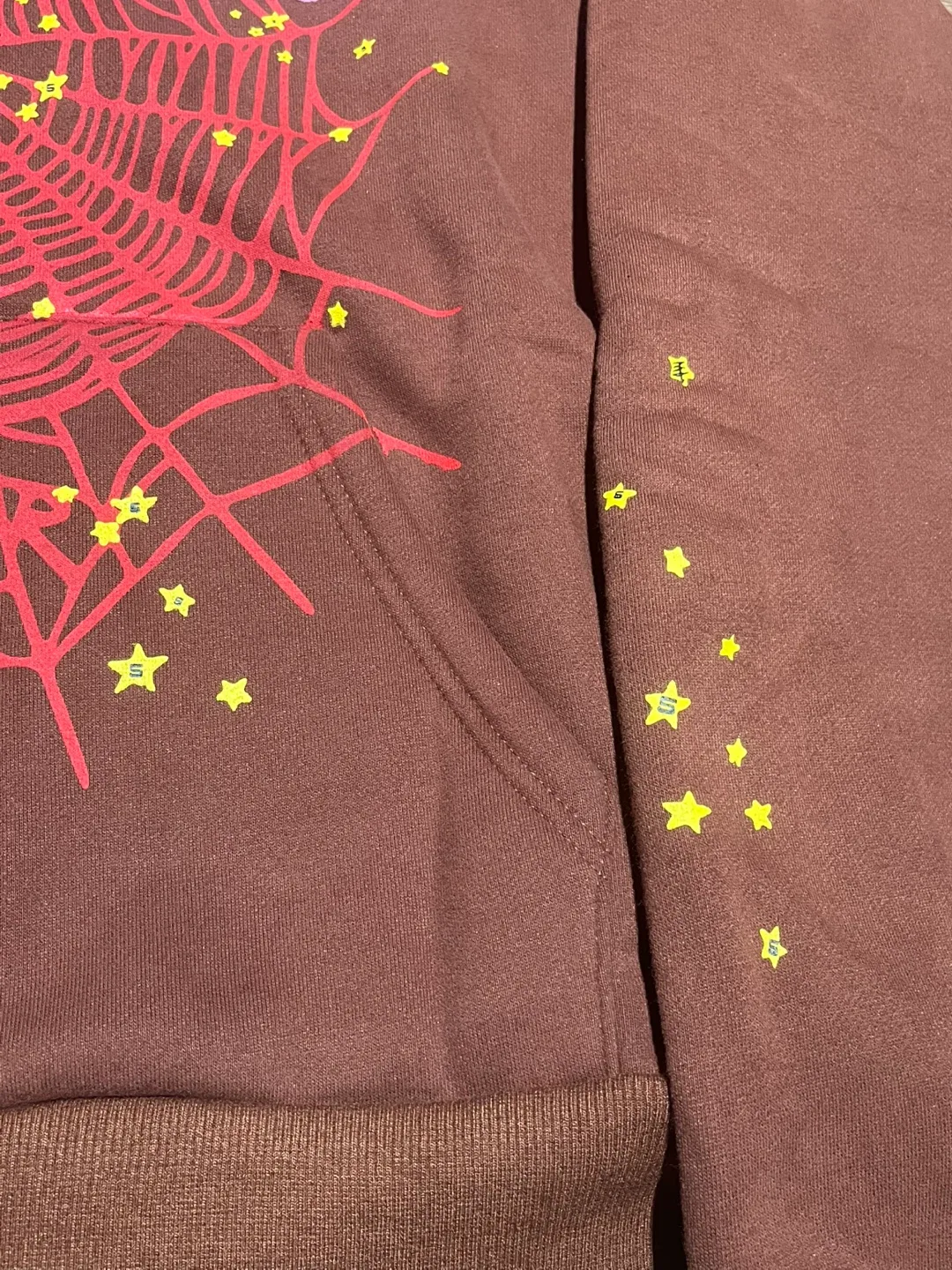 Sp5der Brown Hoodie image indicator(7)