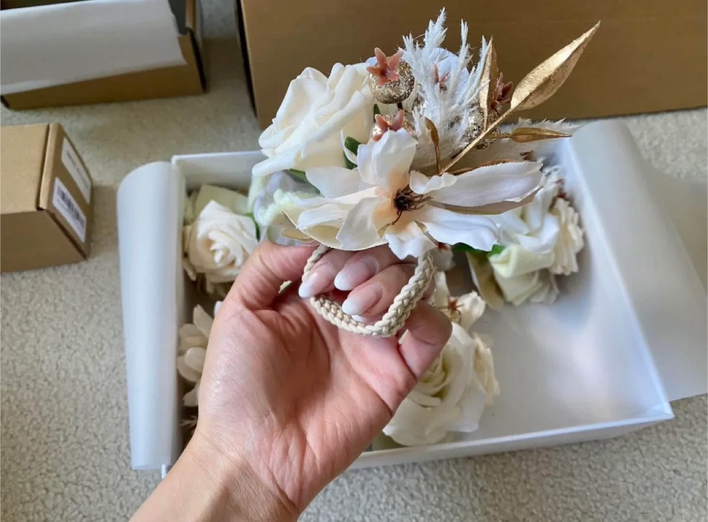 Wedding Faux Flowers - Boutonniere, Corsage, and Centerpiece image indicator(6)