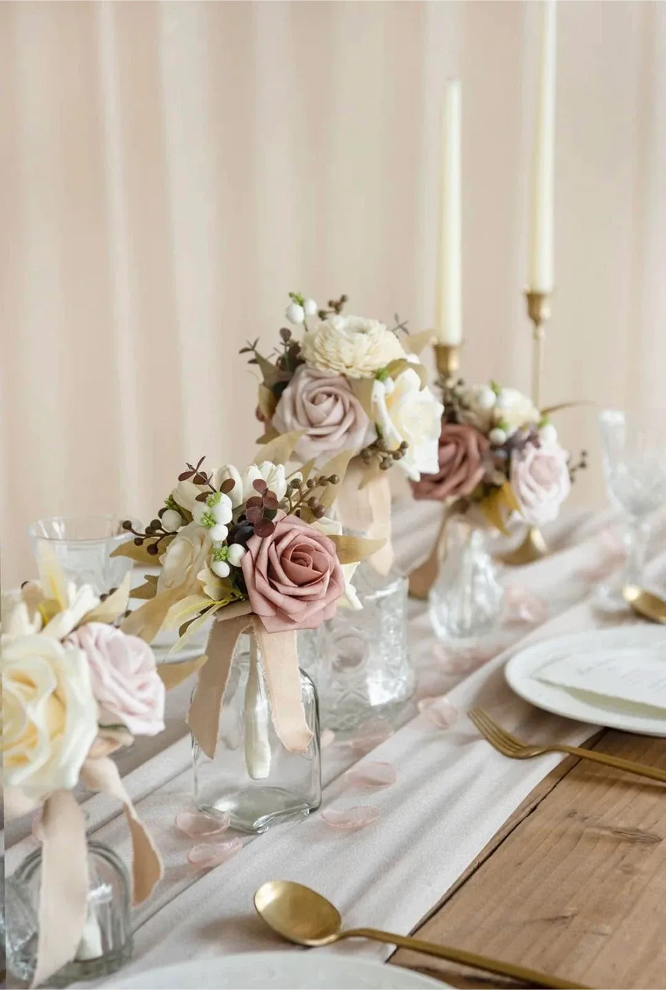 Wedding Faux Flowers - Boutonniere, Corsage, and Centerpiece image indicator(3)