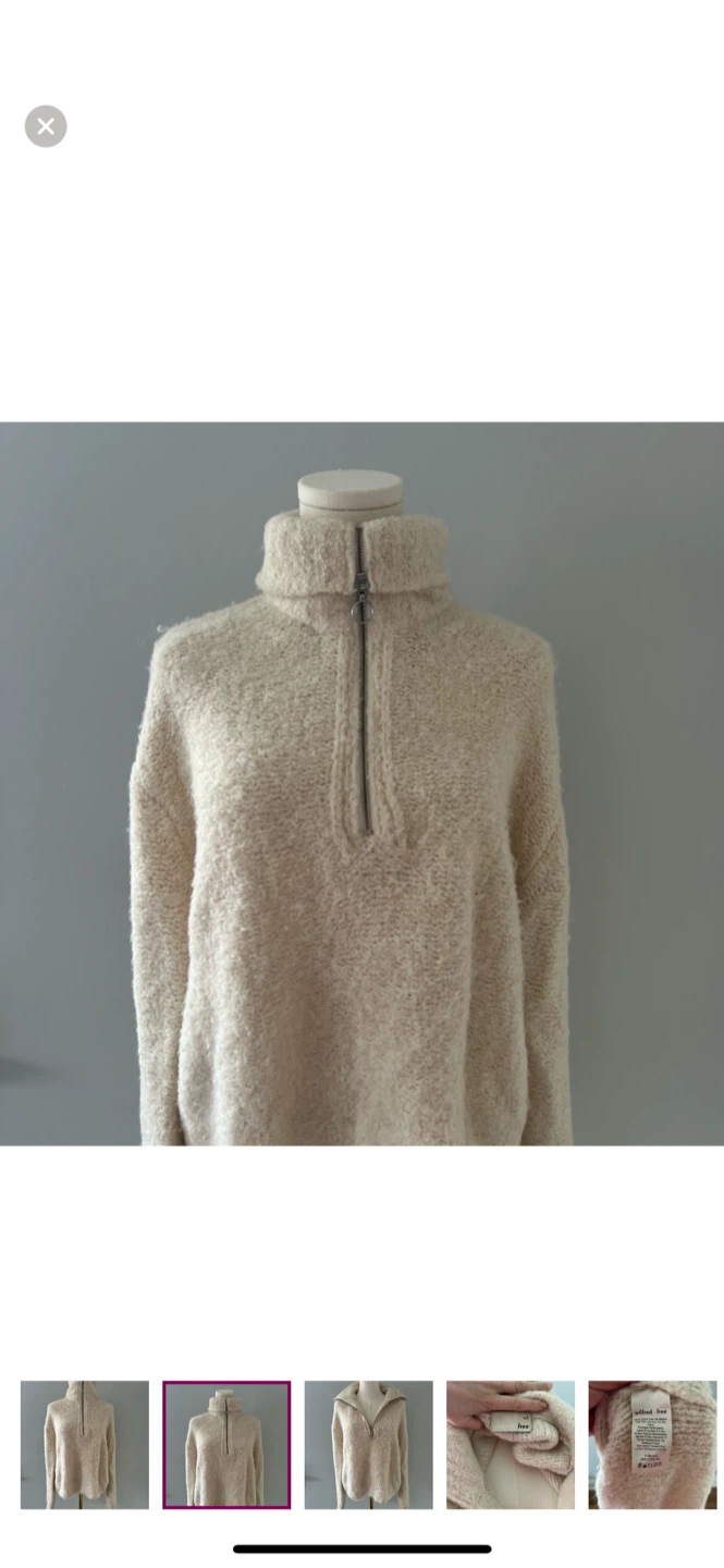 Wilfred Free Cream Pullover - Size L - photo 2