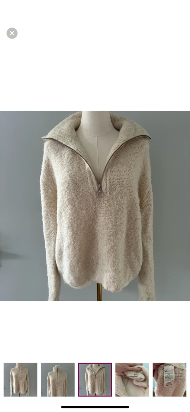 Wilfred Free Cream Pullover - Size L - photo 3