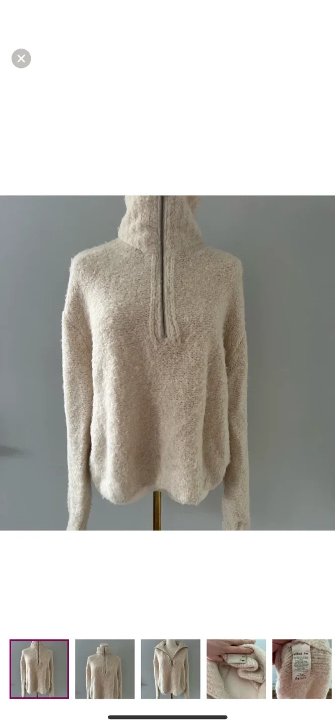 Wilfred Free Cream Pullover - Size L thumbnail