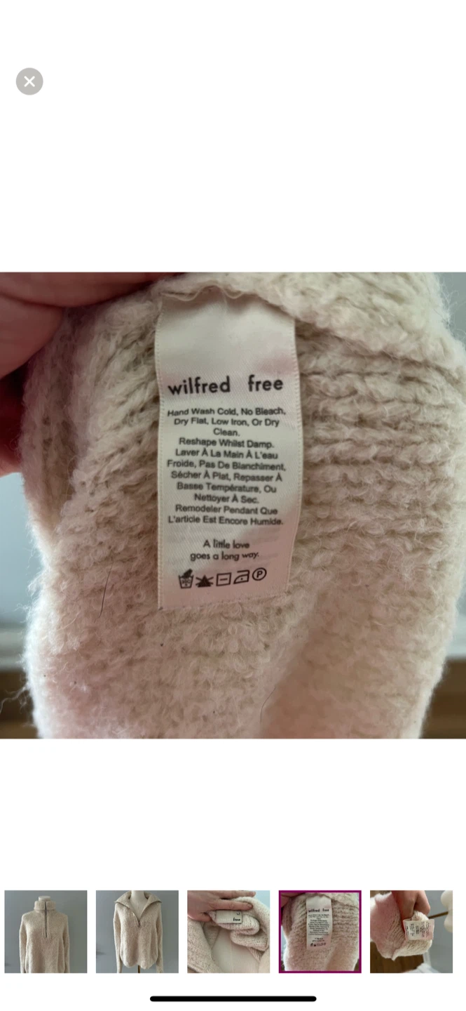 Wilfred Free Cream Pullover - Size L - photo 5