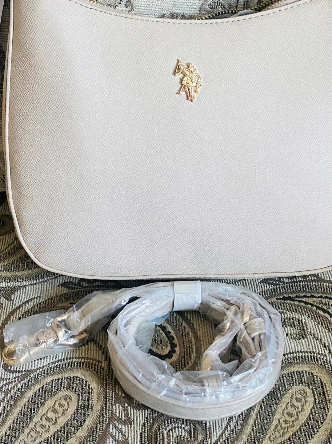 New (Unused) U.S. Polo Assn. Jones Small Hobo Bag - Beige image indicator(5)