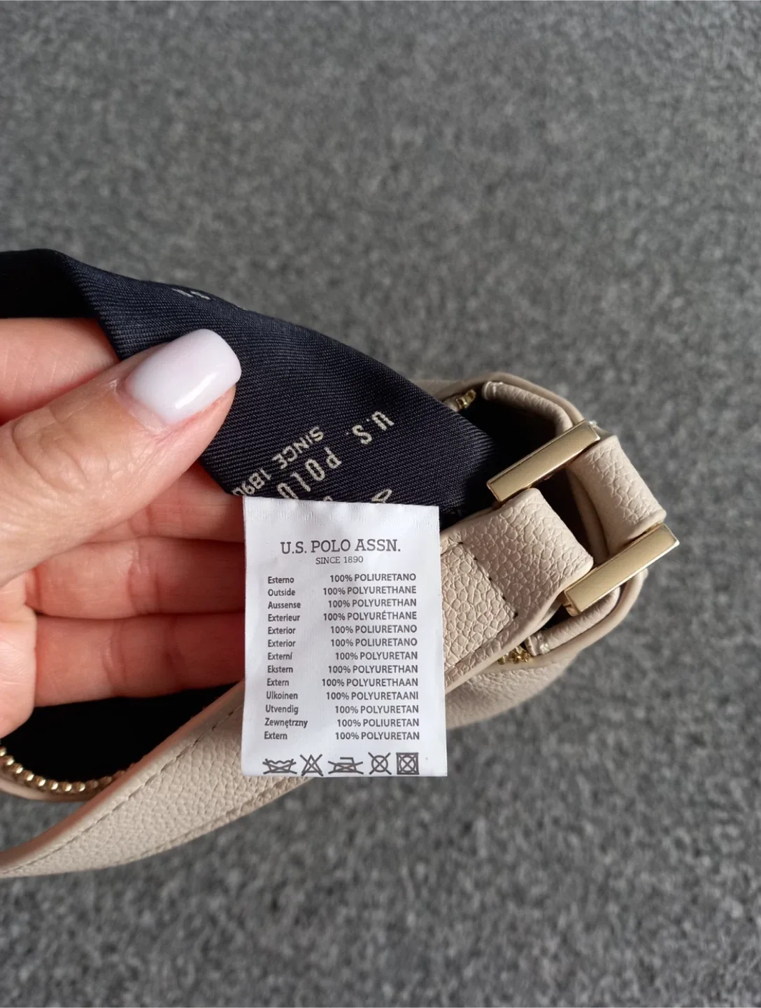 New (Unused) U.S. Polo Assn. Jones Small Hobo Bag - Beige image indicator(7)