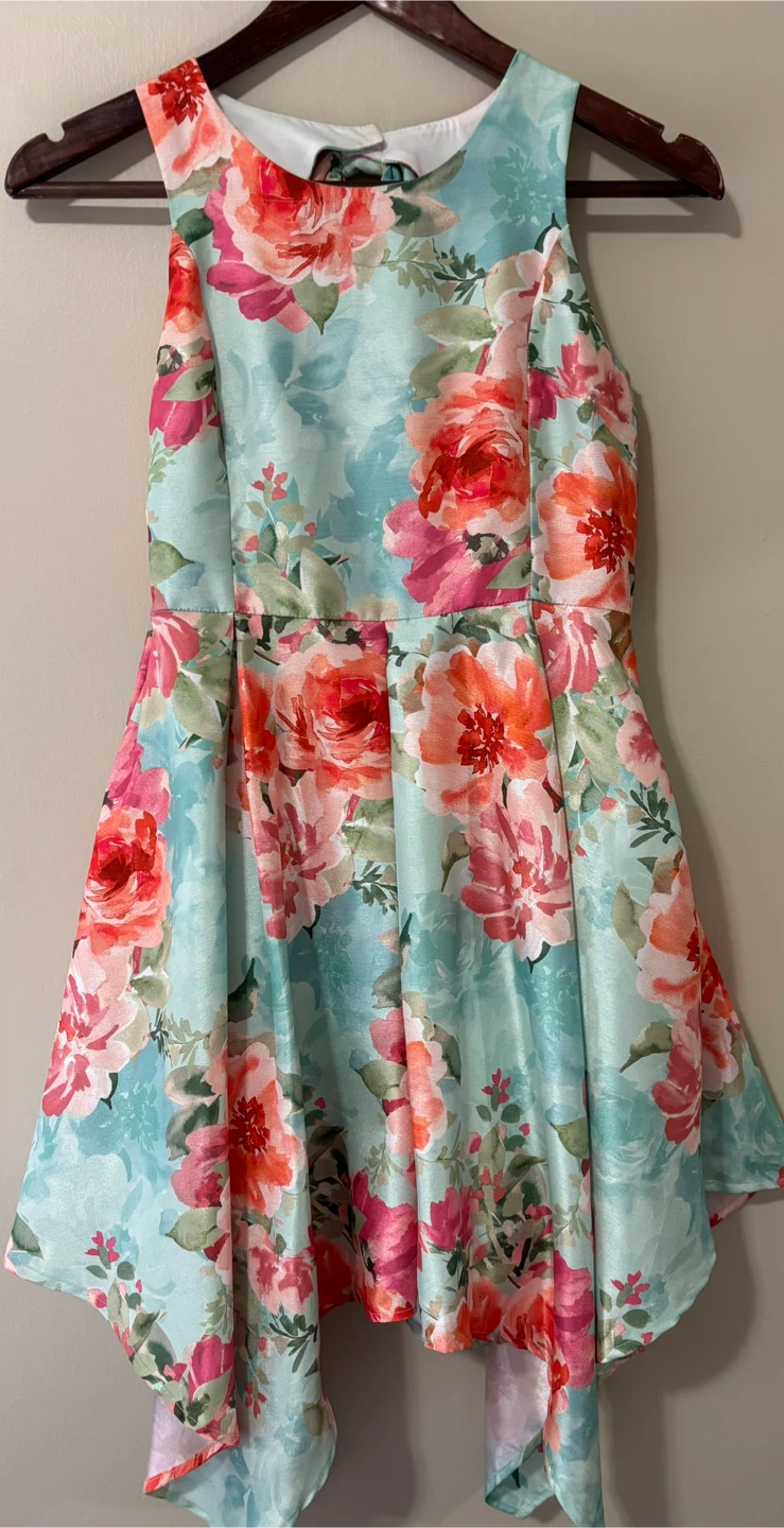 Iris & Ivy Floral Kids Dress - Size 14