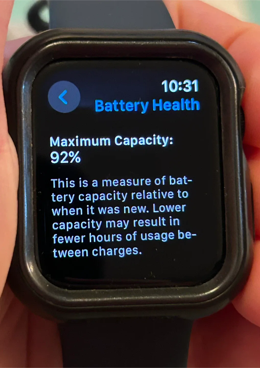 Apple Watch SE 44 mm with Case - Battery Health 92% image indicator(5)