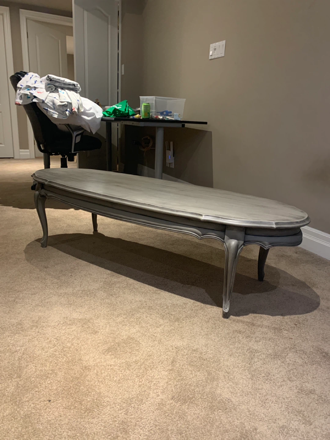 Grey Oval Coffee Table - photo 2