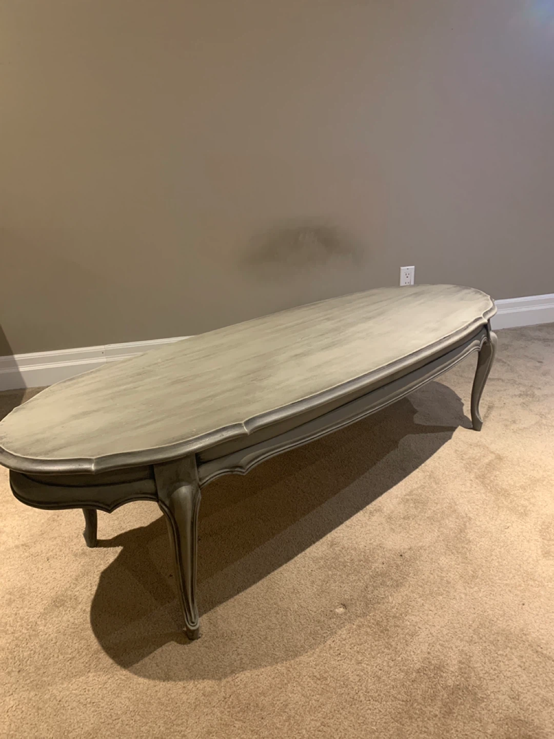 Grey Oval Coffee Table