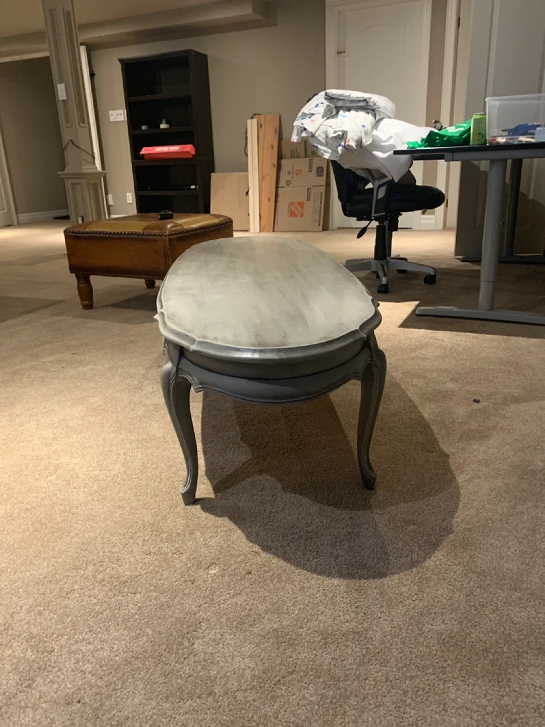 Grey Oval Coffee Table image indicator(3)