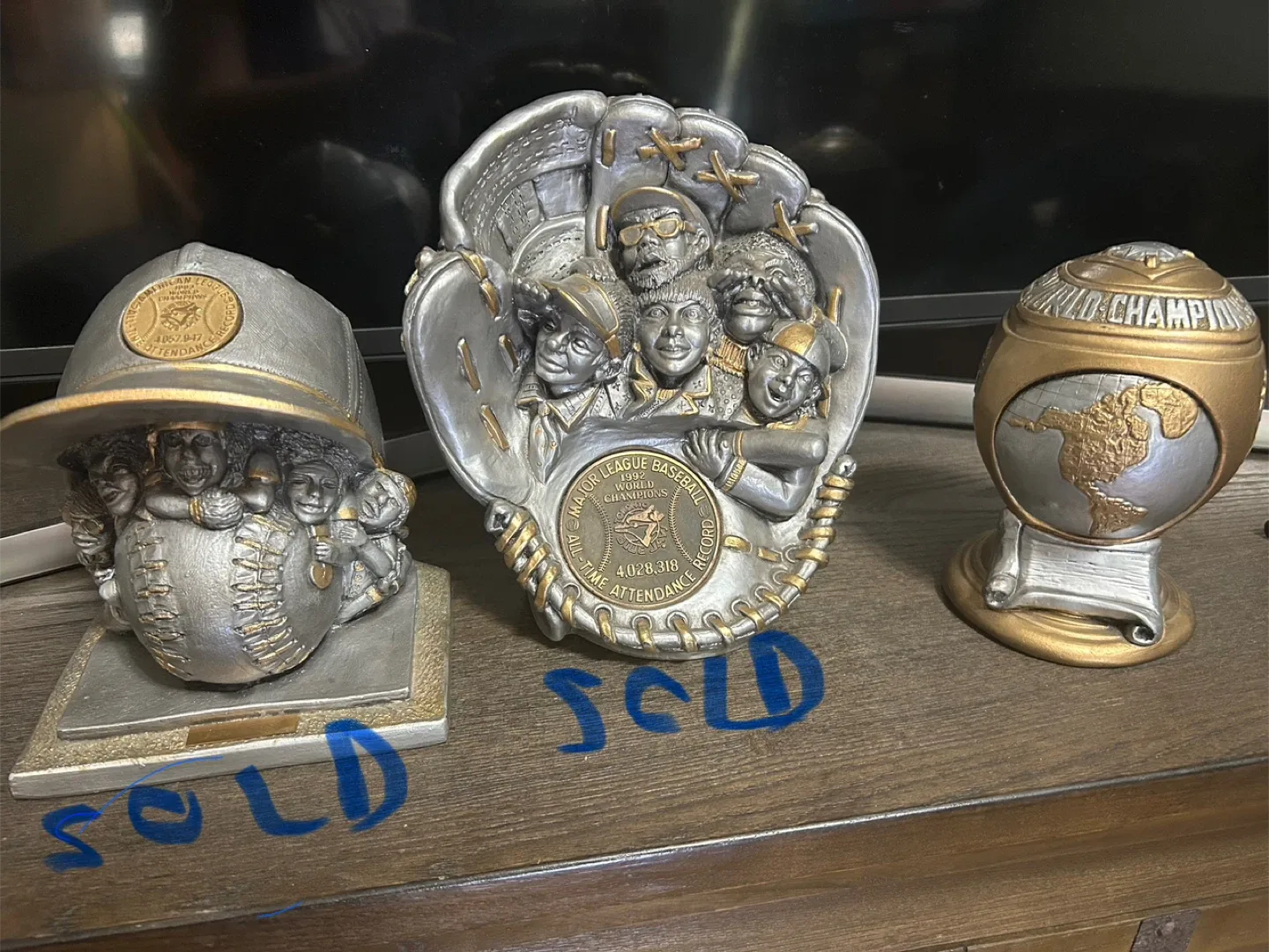 Rare Blue Jays 1992 World Series Ring Baseball Sculpture image indicator(7)
