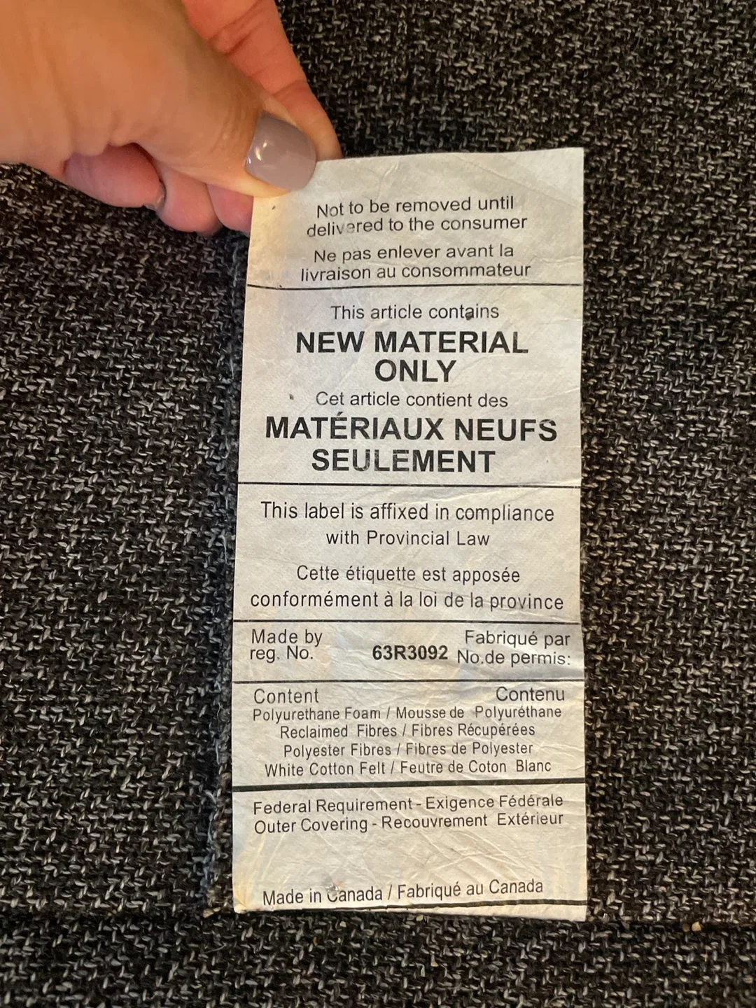 Grey 3-Seater Sofa - Like New! image indicator(3)