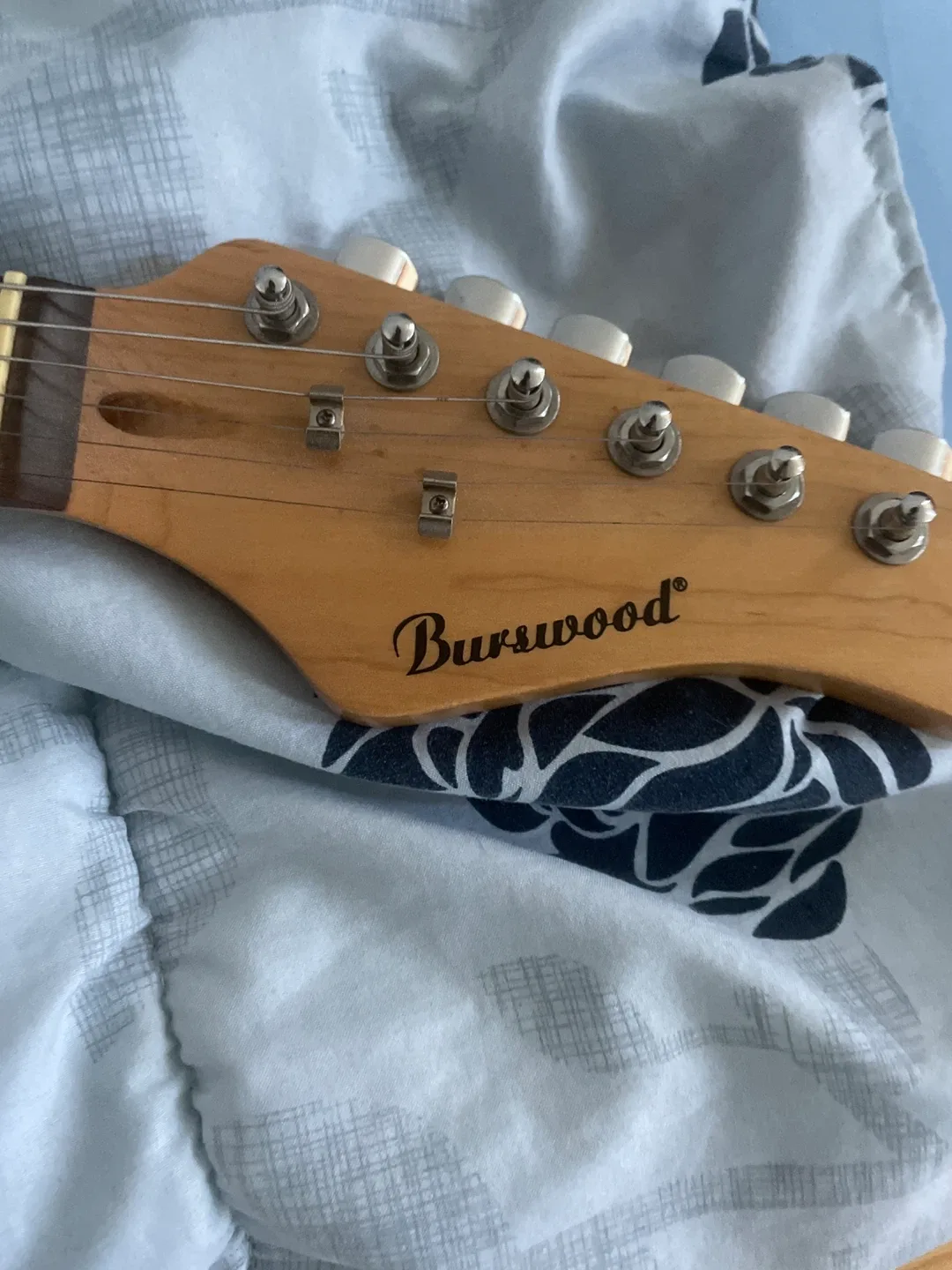 Burswood Electric Guitar - Black & White image indicator(3)