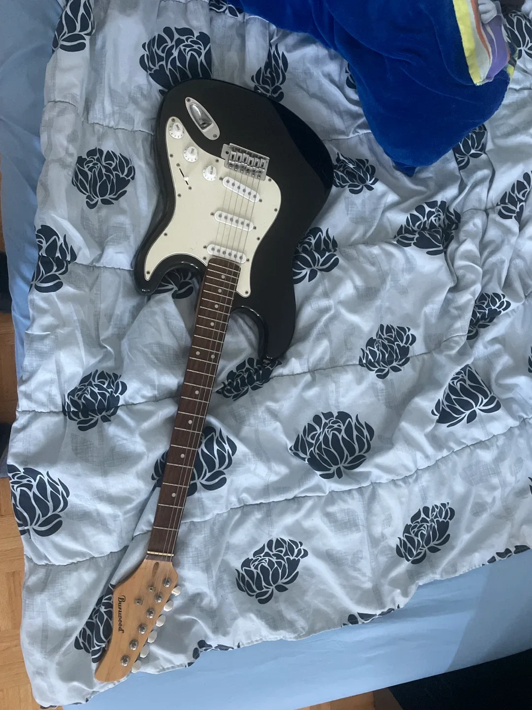 Burswood Electric Guitar - Black & White image indicator(4)