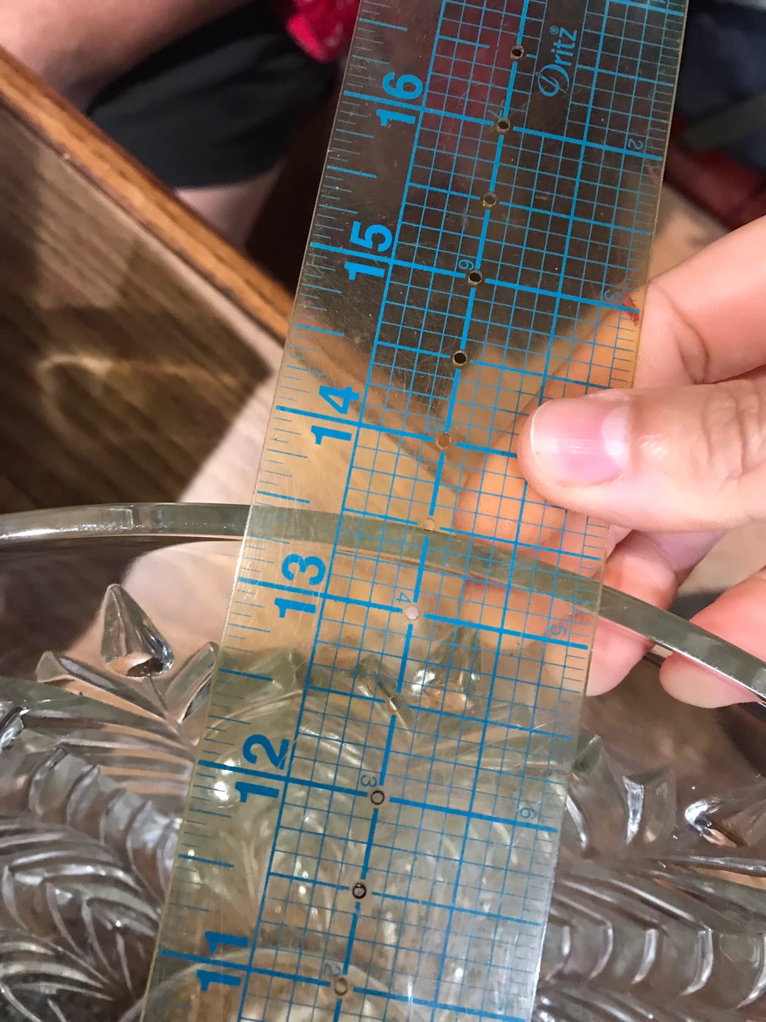 Large Clear Glass Punch Bowl - 14 inch - photo 3