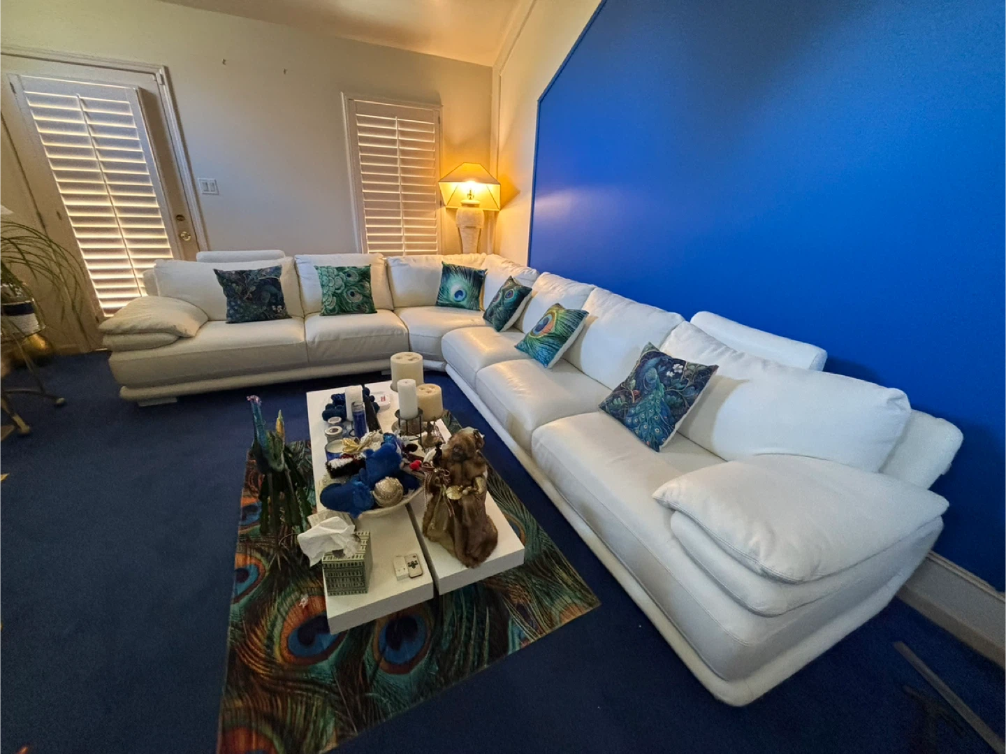 Chateau D’ax White Italian Leather Sofa - photo 3