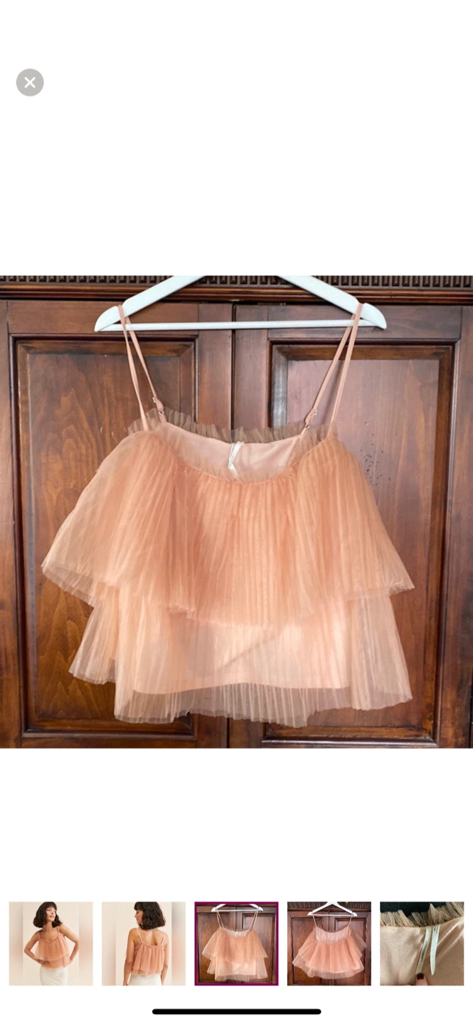 Anthropologie Tiered Tulle Cami Top - Size L