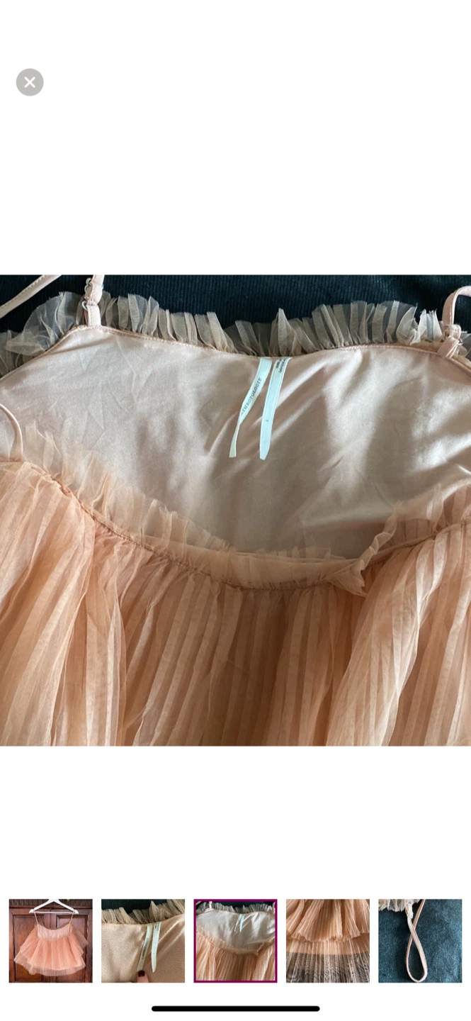 Anthropologie Tiered Tulle Cami Top - Size L - photo 4