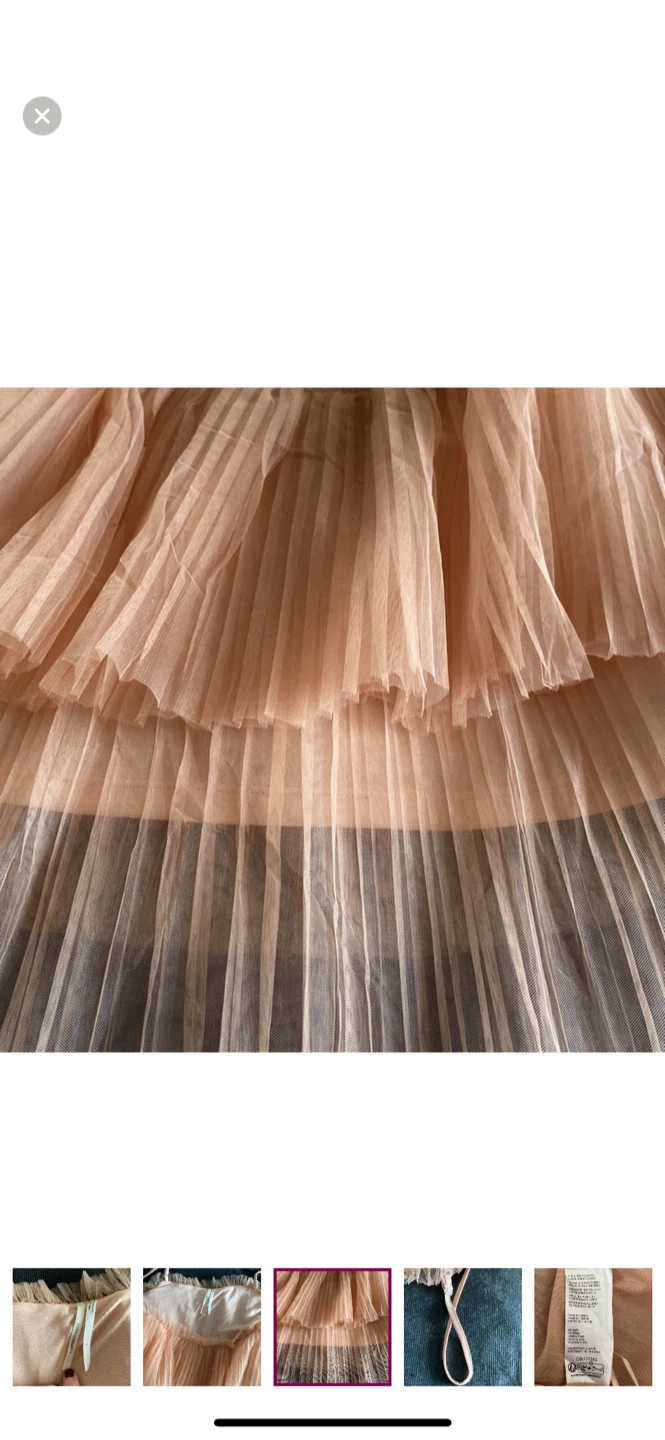 Anthropologie Tiered Tulle Cami Top - Size L - photo 5